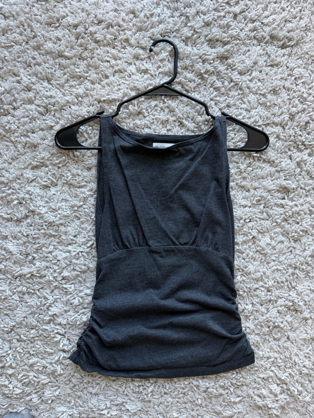 Oak and Fort Grey Ruched Waist Tank Top